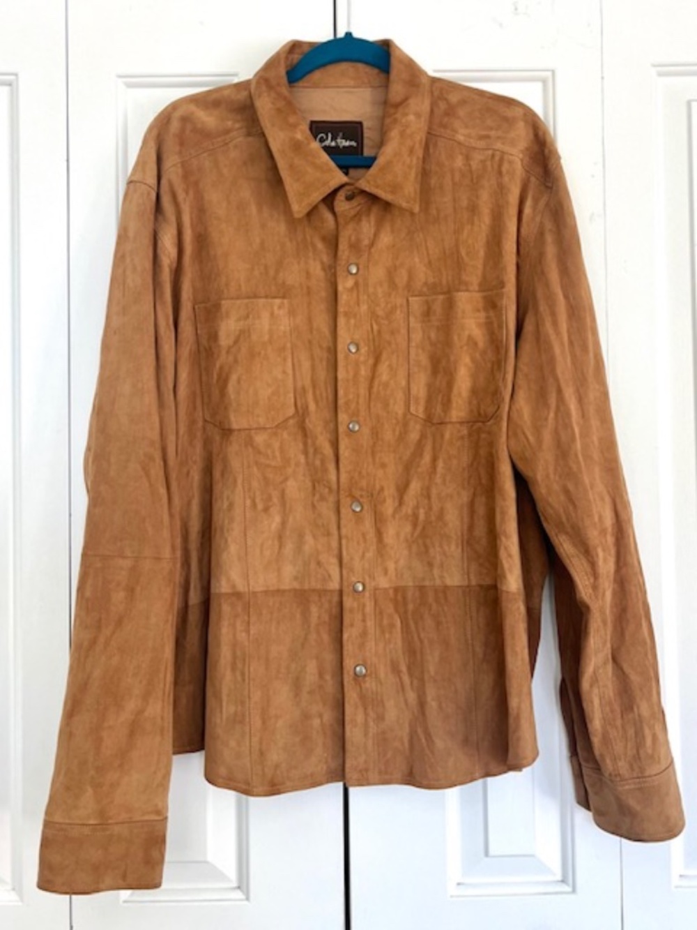 Cole Haan Mens Brown Suede Jacket Size XXL
